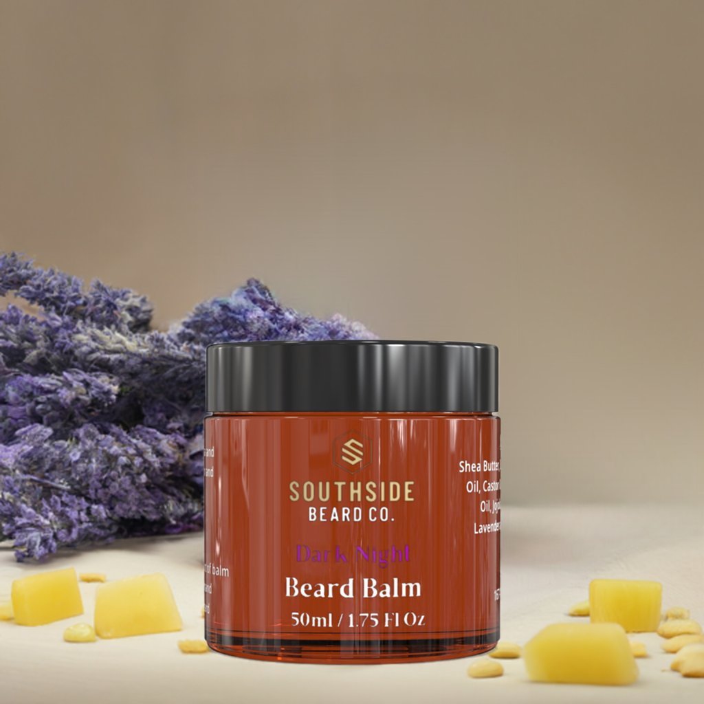 Lavender and Vanilla Scented Beard Balm.