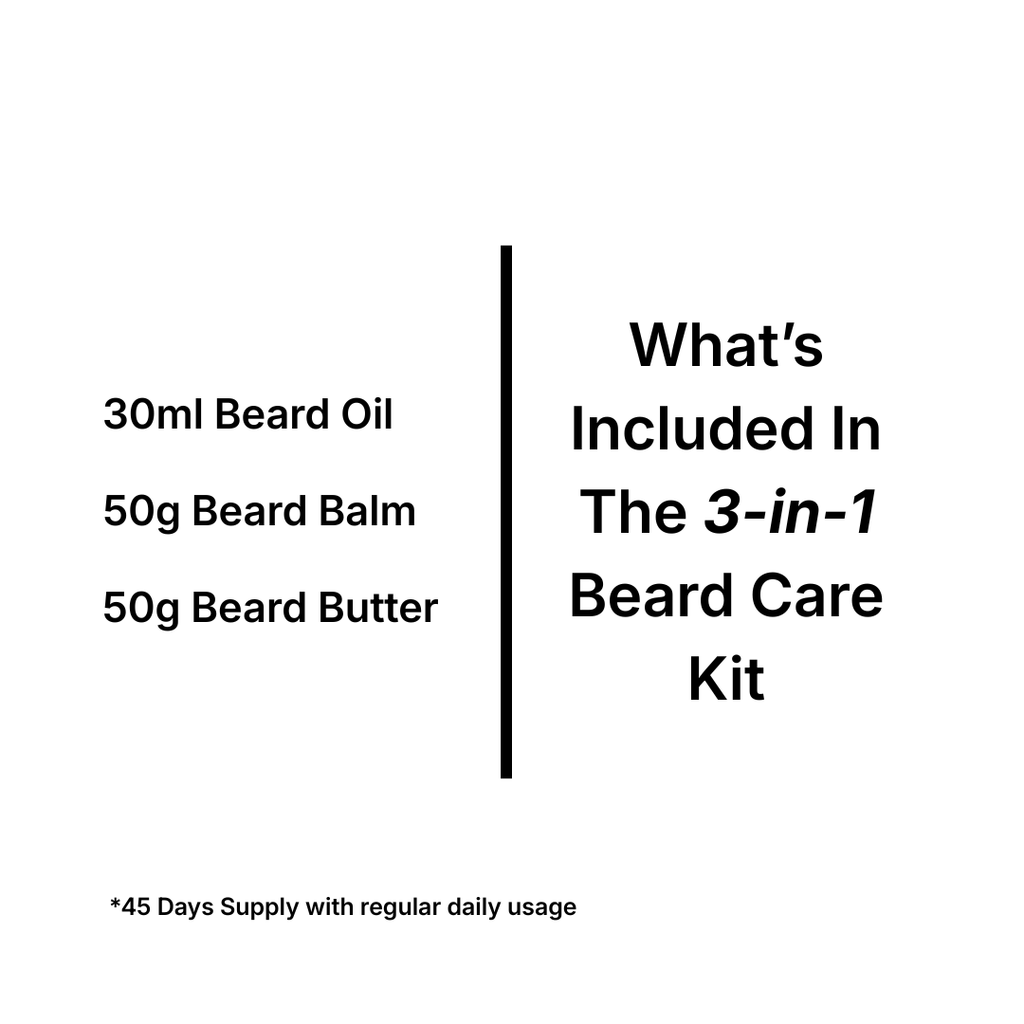 3-in-1 Beard Care Kit - Oil + Balm + Butter