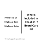 3-in-1 Beard Care Kit - Oil + Balm + Butter