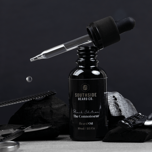 Black Edition Beard Oil : The Connoisseur - 30ml - Lightweight & Non-Greasy - Softens Beard