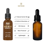 Two amber glass bottles with droppers labeled 'Southside Beard Co.' on a white background showing the difference between southside beard co and other brands