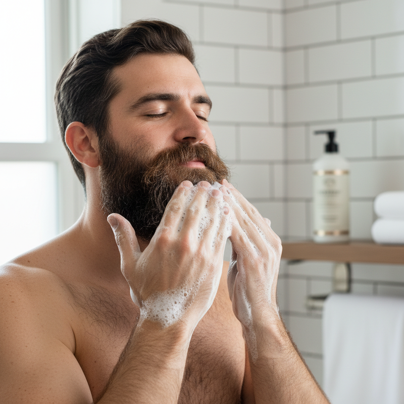 Step 3 - Work into beard